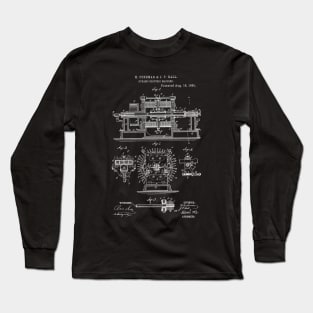 Dynamo Electric Machine Vintage Patent Hand Drawing Long Sleeve T-Shirt